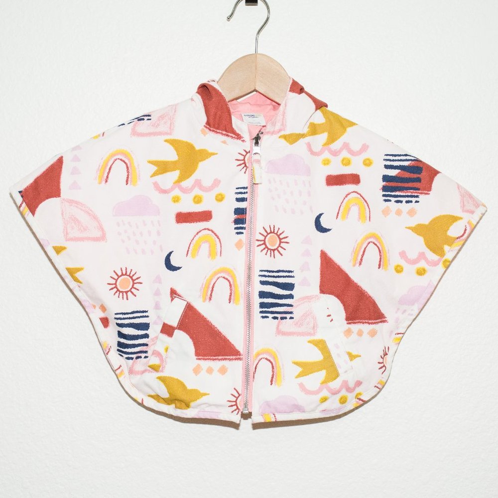 OshKosh Girls Pink Hooded Zip Poncho